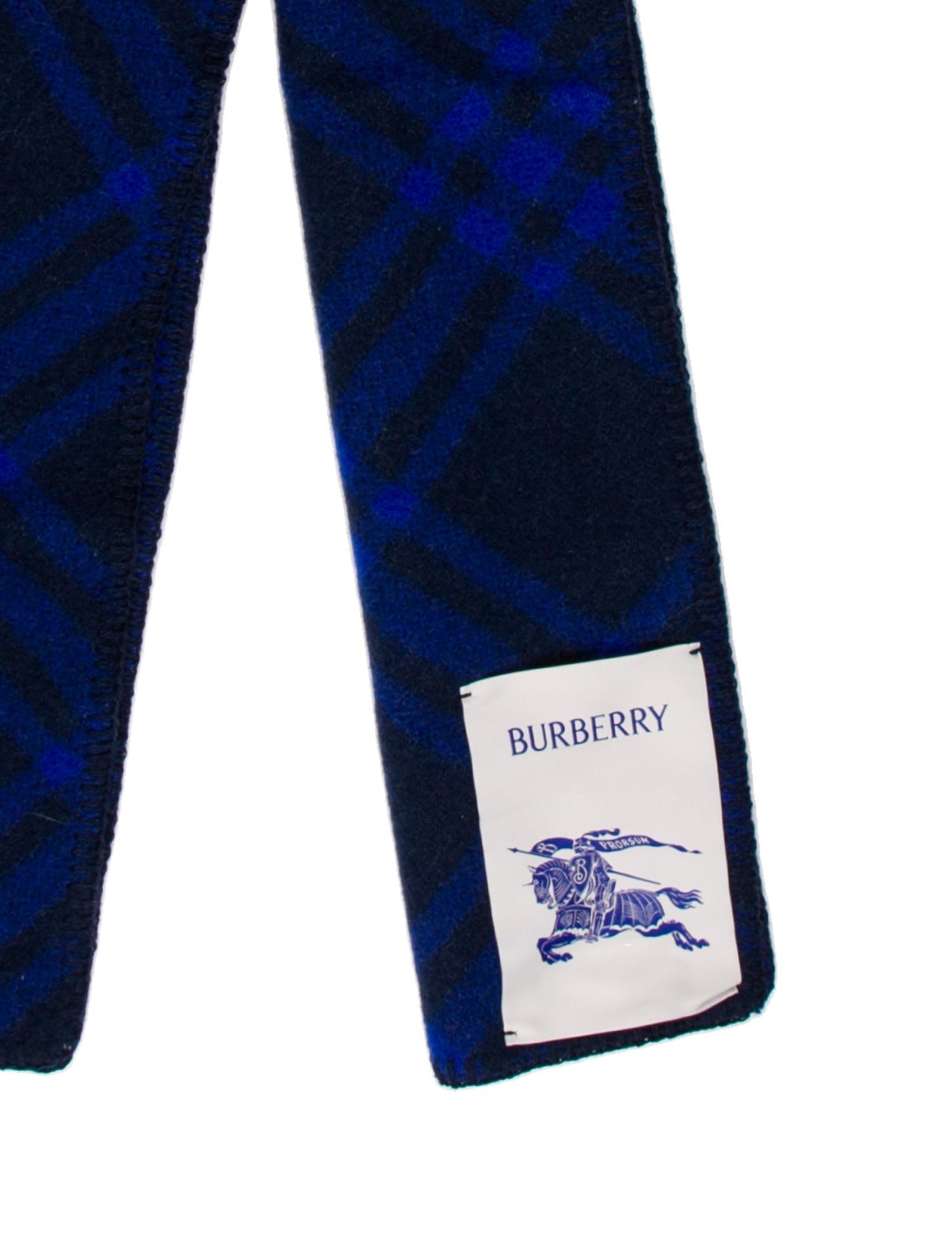 Burberry Wool Plaid Print Scarf
